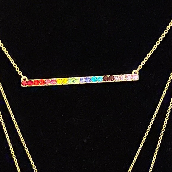 NEW - Three-Tier Rainbow Necklace - Picture 4 of 5
